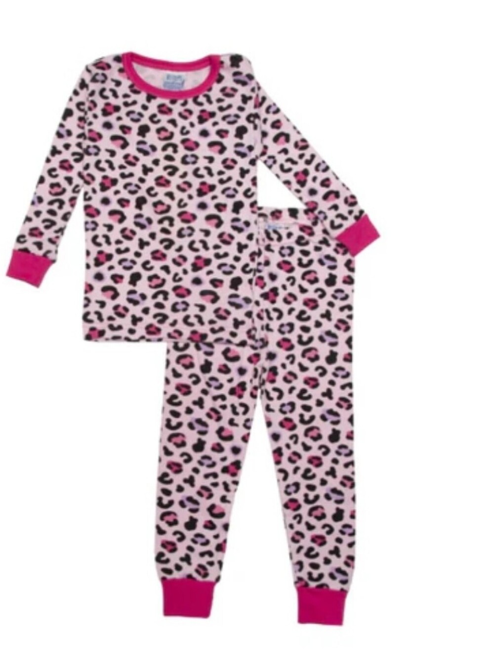 Gerber Toddler Girl Cheetah 2 Piece Long Sleeve Shirt Pants Pajamas Size 5T Pink